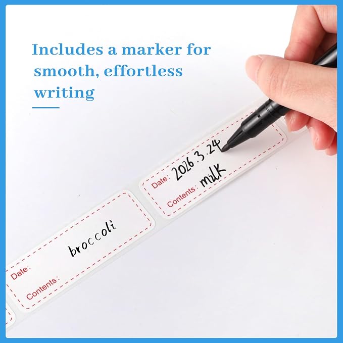 Thboxes 2 Rolls 600 Pieces Removable Freezer Labels, 1 x 3 Inch Food Labels - Image 4