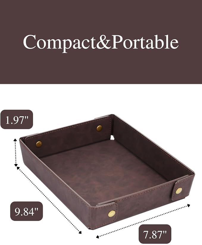 CASIRENA Faux Leather Valet Tray Organizer - Image 4