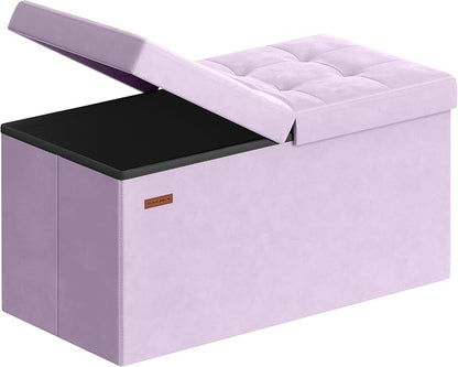 SONGMICS Velvet Storage Ottoman, Folding Storage Bench by SONGMICSbySONGMICSHOME