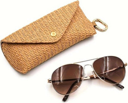 Glasses Case - Woven Straw Style Soft Box - Image 7