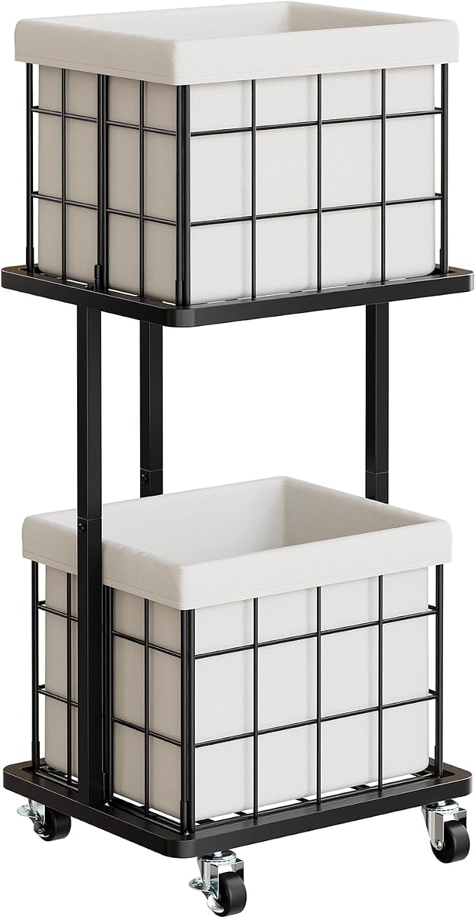 80L Vertical Rolling Laundry Hamper by Unknown
