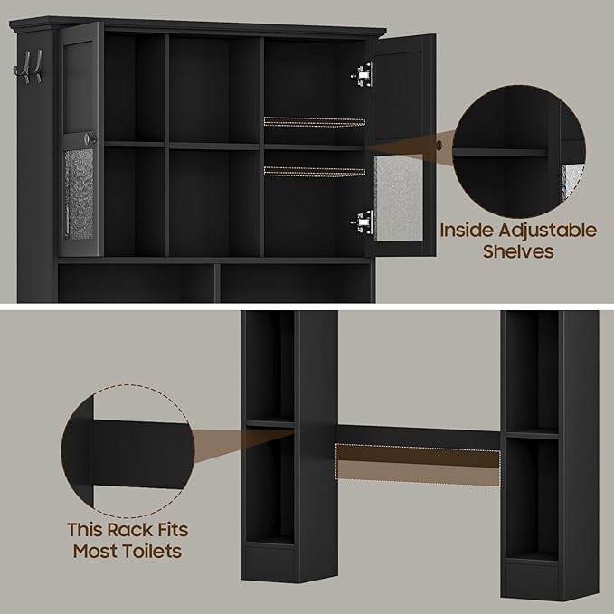 Over The Toilet Storage Cabinet, Bathroom Shelf Over Toilet - Image 5