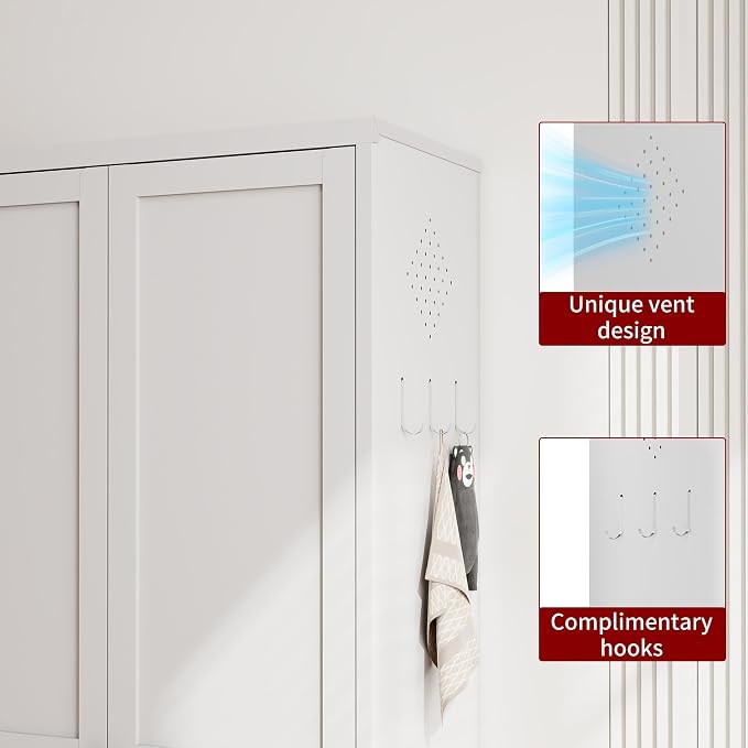 AQY Kitchen Pantry Cabinet, Freestanding Cupboard, Metal Pantry Cabinets - Image 7