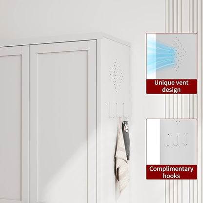 AQY Kitchen Pantry Cabinet, Freestanding Cupboard, Metal Pantry Cabinets - Image 7