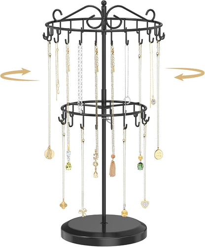 MODOWEY Rotating Necklace Holder Organizer Display Stand by MODOWEY