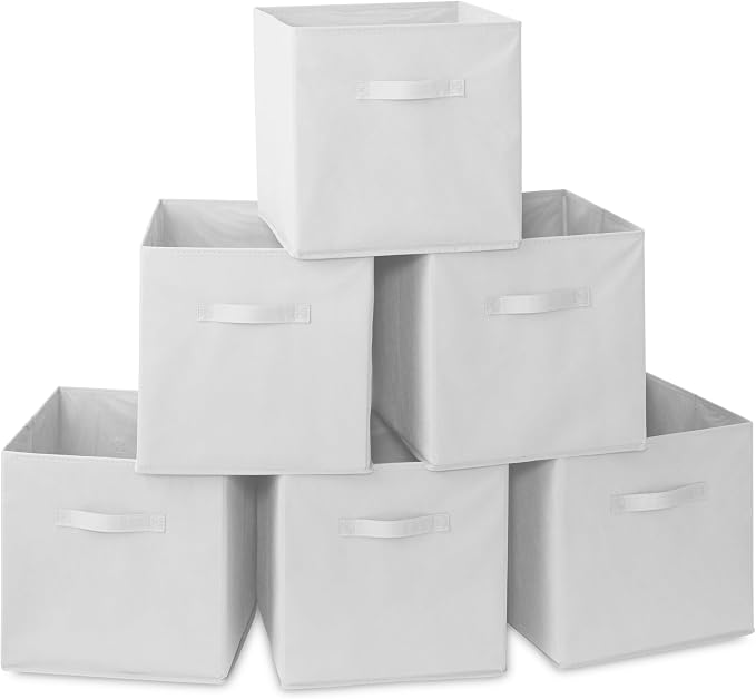 Casafield Set of 6 Collapsible Fabric Cube Storage Bins, Cubby Organizers & More by Casafield