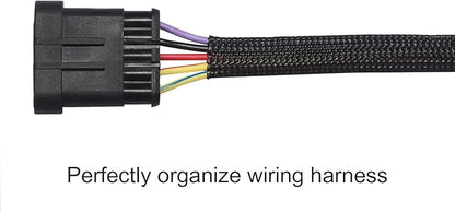 25ft - 1.5 inch PET Expandable Braided Sleeving – Black – Alex Tech Braided - Image 3