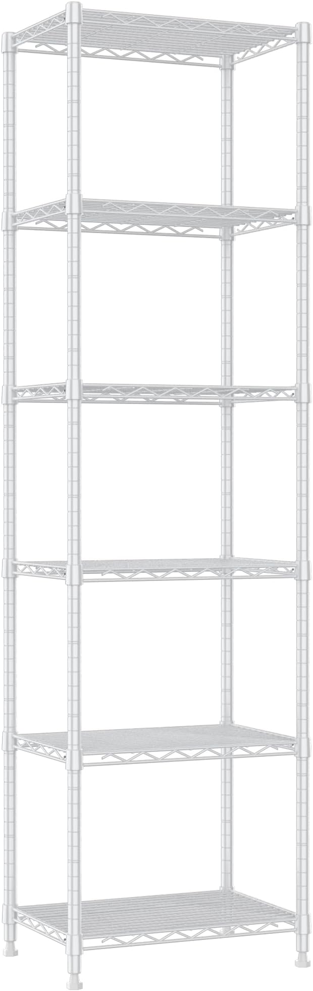 REGILLER 6 Wire Shelving Steel Storage Rack Adjustable Unit Shelves by REGILLER