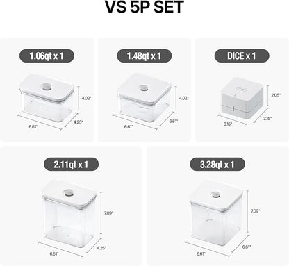 VAKUEN Premium Airtight Food Storage Containers & Vacuum Sealer Machine Starter - Image 2