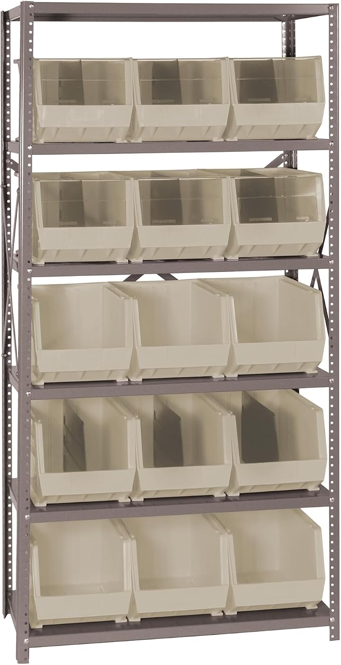 Quantum Storage Systems QSBU-260IV Giant Open Hopper Steel Shelving System by QuantumStorageSystems