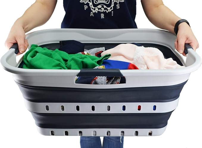 SAMMART 42L Collapsible Plastic Laundry Basket - Image 6