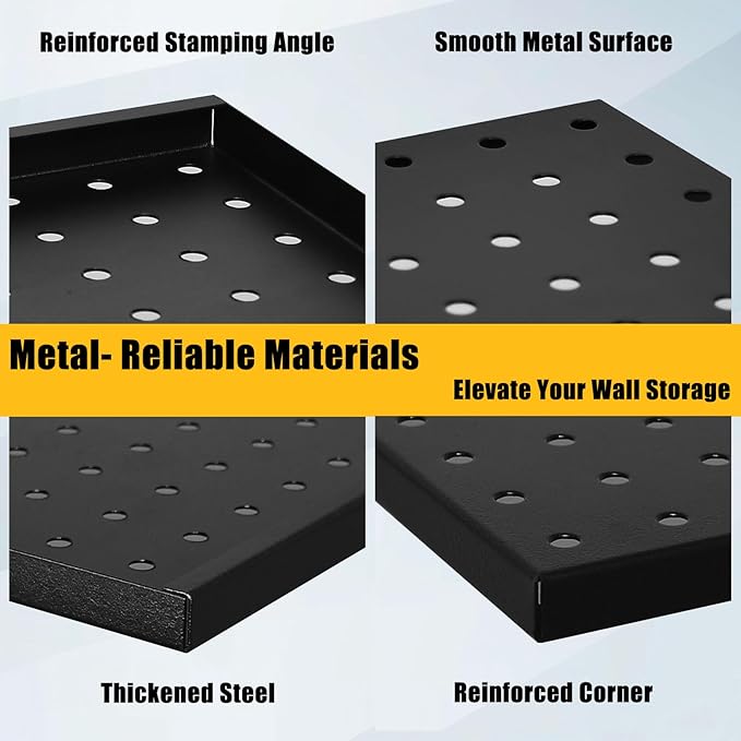 PBHEPJ 8 Pcs Metal Pegboard Panels, Heavy Duty Peg Boards - Image 7