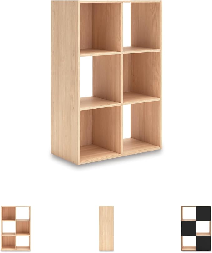 Signature Design by Ashley Piperton 3-Tier Floor Standing 6 Cube Organizer - Image 6