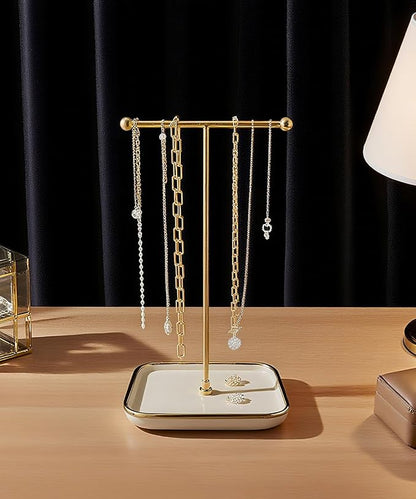 VROOMIUM Necklace Holder- Ceramic Base 1ft Height Jewelry Organizer Stand - Image 9