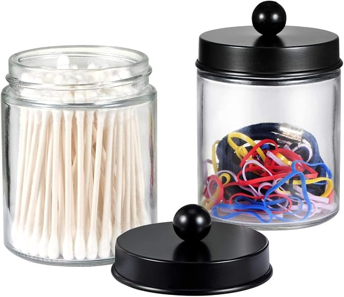 Amolliar Apothecary Jars Bathroom Storage Organizer - Image 2