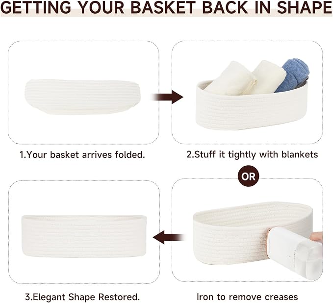 Temary Bathroom Organizer Bin, Toilet Paper Rope Baskets - Image 8