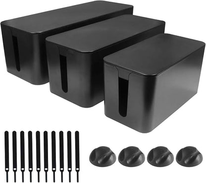 DUNCHATY 3 Pack Cable Organizer Box by DUNCHATY