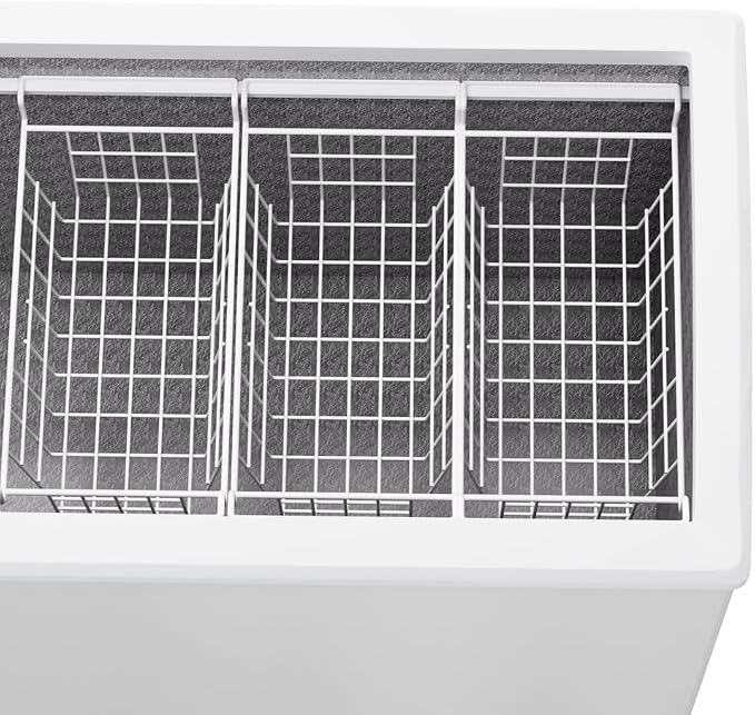 Slideep 17.5" Large Hanging Baskets Freezer Organizer Bin Sturdy Metal Wire - Image 4