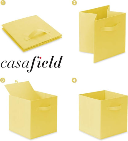 Casafield Set of 6 Collapsible Fabric Cube Storage Bins, Cubby Organizers & More - Image 6