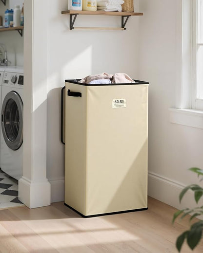 SOLEDI Laundry Hamper with Lid 100L Large & Tall Collapsible Laundry Basket - Image 2