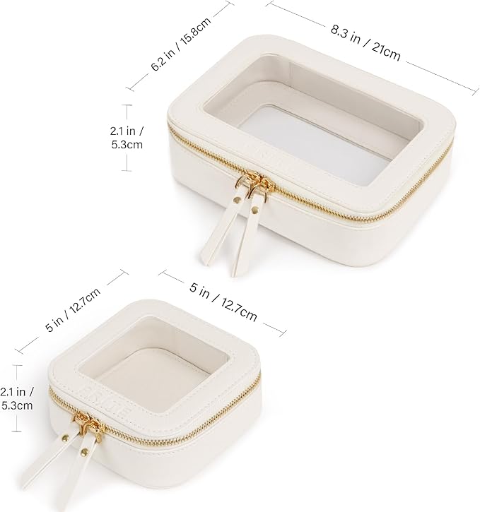 Prite Clear Makeup Bag Set for Women Portable Clear Makeup Bag Cute Waterproof - Image 2