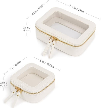 Prite Clear Makeup Bag Set for Women Portable Clear Makeup Bag Cute Waterproof - Image 2