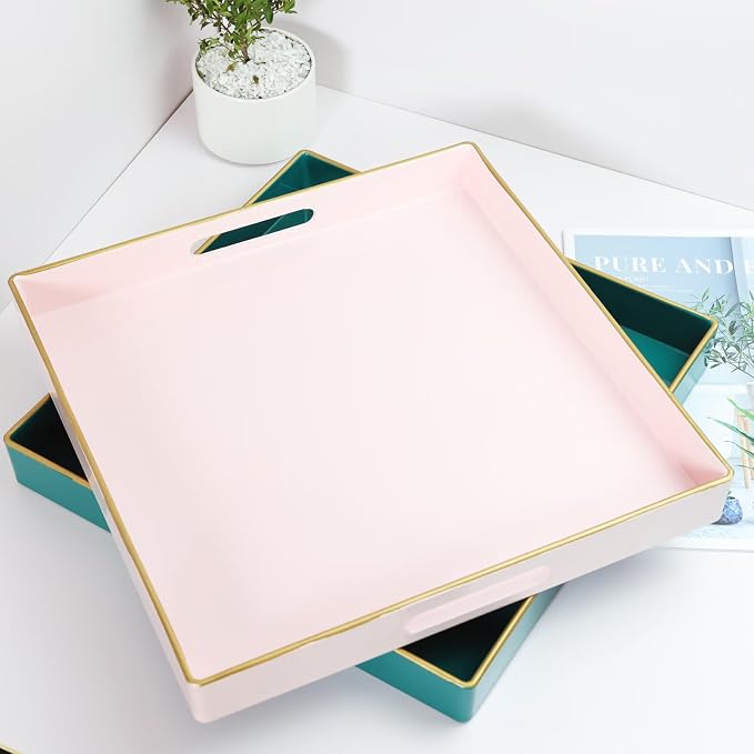 Spsyrine Pink Decorative Serving Tray - Image 6