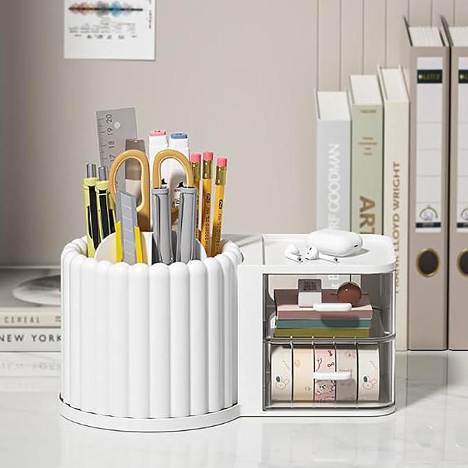 Anyoifax 360 Rotating Makeup Brush Holder 7 Slots Makeup Organizer - Image 4