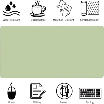 Bloss Green Desk Mat, Mouse Pad, Waterproof Leather Desk Pad, Desk Matt - Image 4
