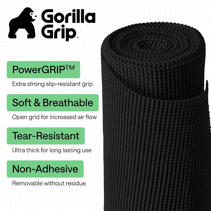 GORILLA GRIP powerGRIP Drawer Shelf and Cabinet Liner, Thick Strong Hold - Image 2