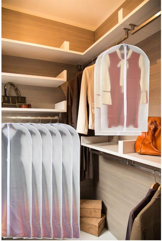 Garment Bag Clear for Long Dress 24'' x 60'' Zippered Garment Bags for Hanging - Image 6