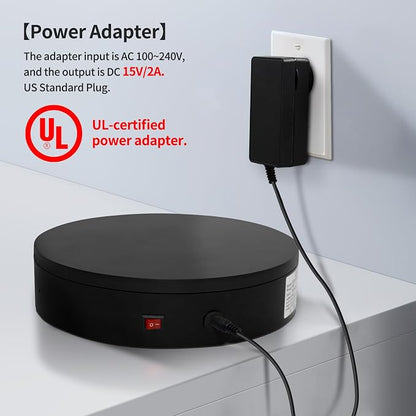 15.8In Remote Large Motorized electric turntable Rotating platform Photography - Image 9