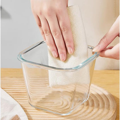 H.JSS WDJS 4 Cup Square Glass Food Storage Container - Image 2