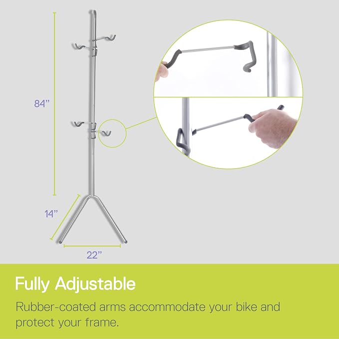 Delta Cycle Two Bike Gravity Pole Stand Garage, 2 Bike Storage Rack, No - Image 3