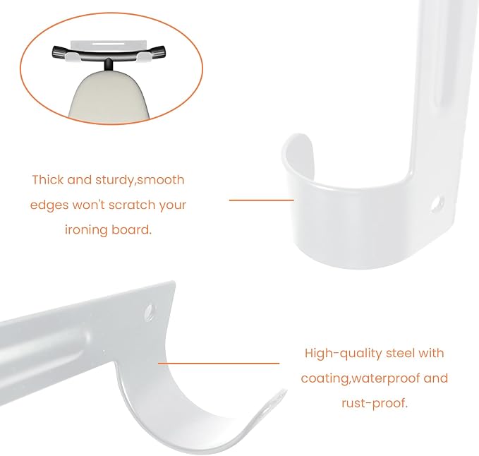 Ironing Board Hanger Wall Mount Ironing Board Holder Organizer Wall Rack - Image 2