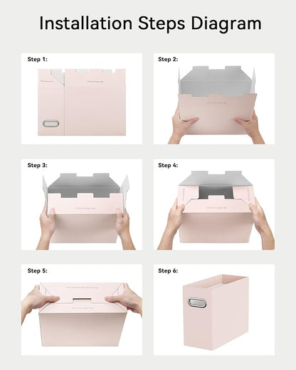 Portable Collapsible Cardboard File Box - Image 6