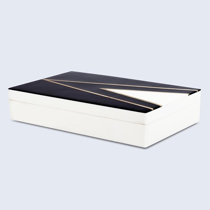 Handicrafts Home Black and White Decorative Storage Box - Image 7