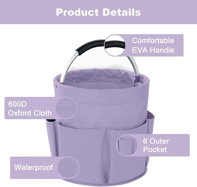 Cleaning Caddy with Handle, Cleaning Products Organiser, 17L Foldable Storage - Image 5