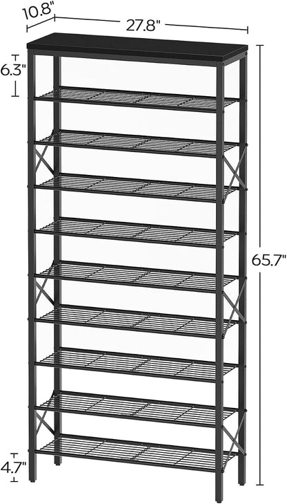 YATINEY 10 Tier Shoe Rack, Large Capacity Shoe Storage Organizer Holds 40 Pairs - Image 9