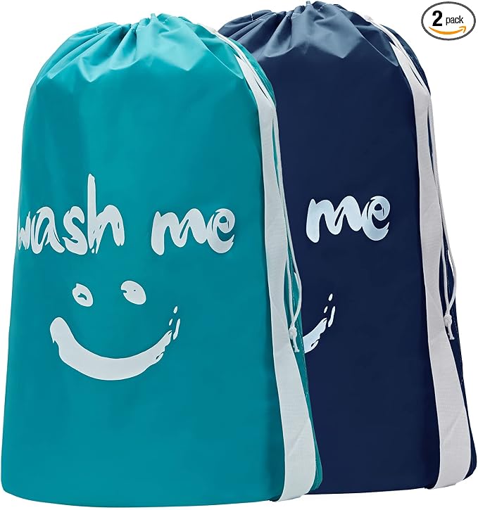 HOMEST 2 Pack XL Wash Me Travel Laundry Bag by HOMEST