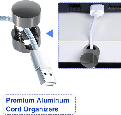 6 Sets Charger Holders for Cords, Adhesive Metal Cord Clips, Cable Management - Image 4