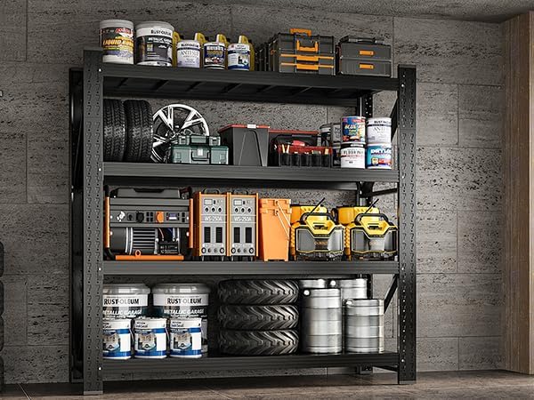7000LBS Metal Garage Shelving Unit 79" W Storage Shelves Heavy Duty 4 Tier - Image 4