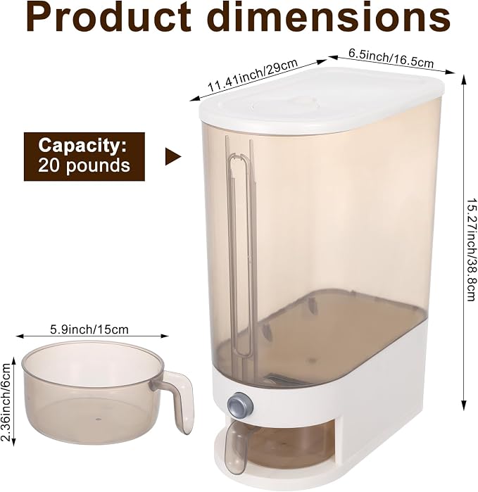 FMOACEN 22 Lbs Rice Dispenser - Image 2