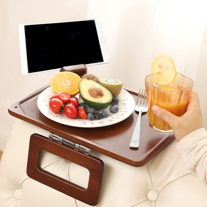 Smatdecis Couch Arm Tray Table Sofa Arm Clip, Armrest Tray Table Suitable - Image 7
