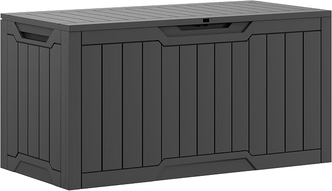 YITAHOME 100 Gallon Outdoor Storage Box | Large Water Resistant Resin Deck Box by YITAHOME
