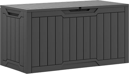 YITAHOME 100 Gallon Outdoor Storage Box | Large Water Resistant Resin Deck Box by YITAHOME