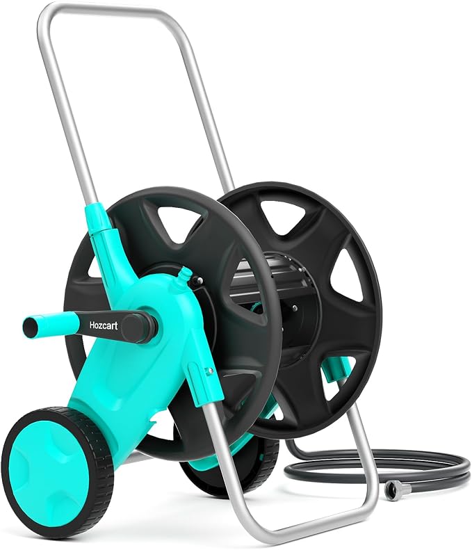 Portable Garden Hose Reel Cart, Hold Up to 100-120 Ft of 5/8 Inch Hose by Unknown