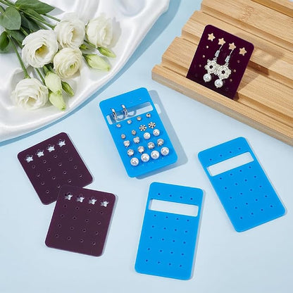 OLYCRAFT 20Pcs 2 Styles Acrylic Earring Display Cards Portable Earring - Image 4