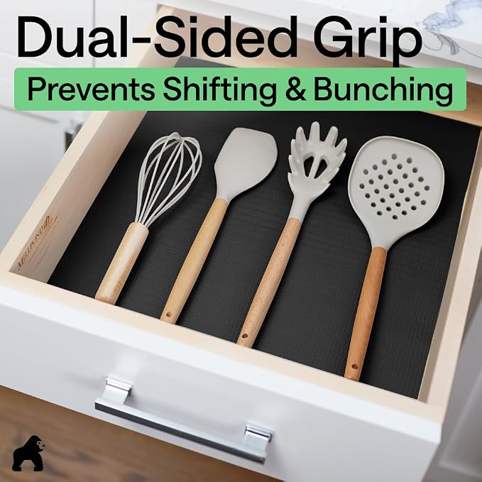 GORILLA GRIP DripGuard Shelf Liner, Non-Adhesive Drawer and Kitchen Cabinet - Image 4
