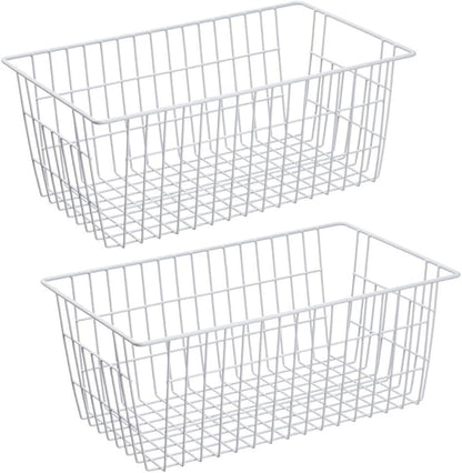 SANNO Freezer Baskets Wire Storage Baskets Closet Baskets Bin Farmhouse by SANNO